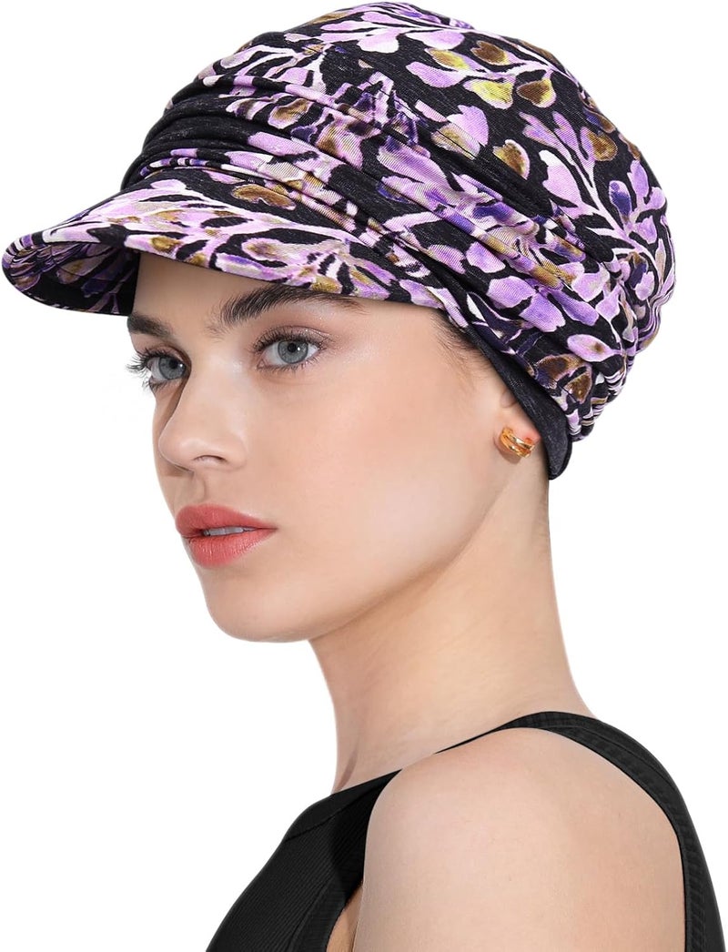 Awefeel Chemo Headwear Viscose Newsboy Cap for Women Fall and Winter Hats - Image 5